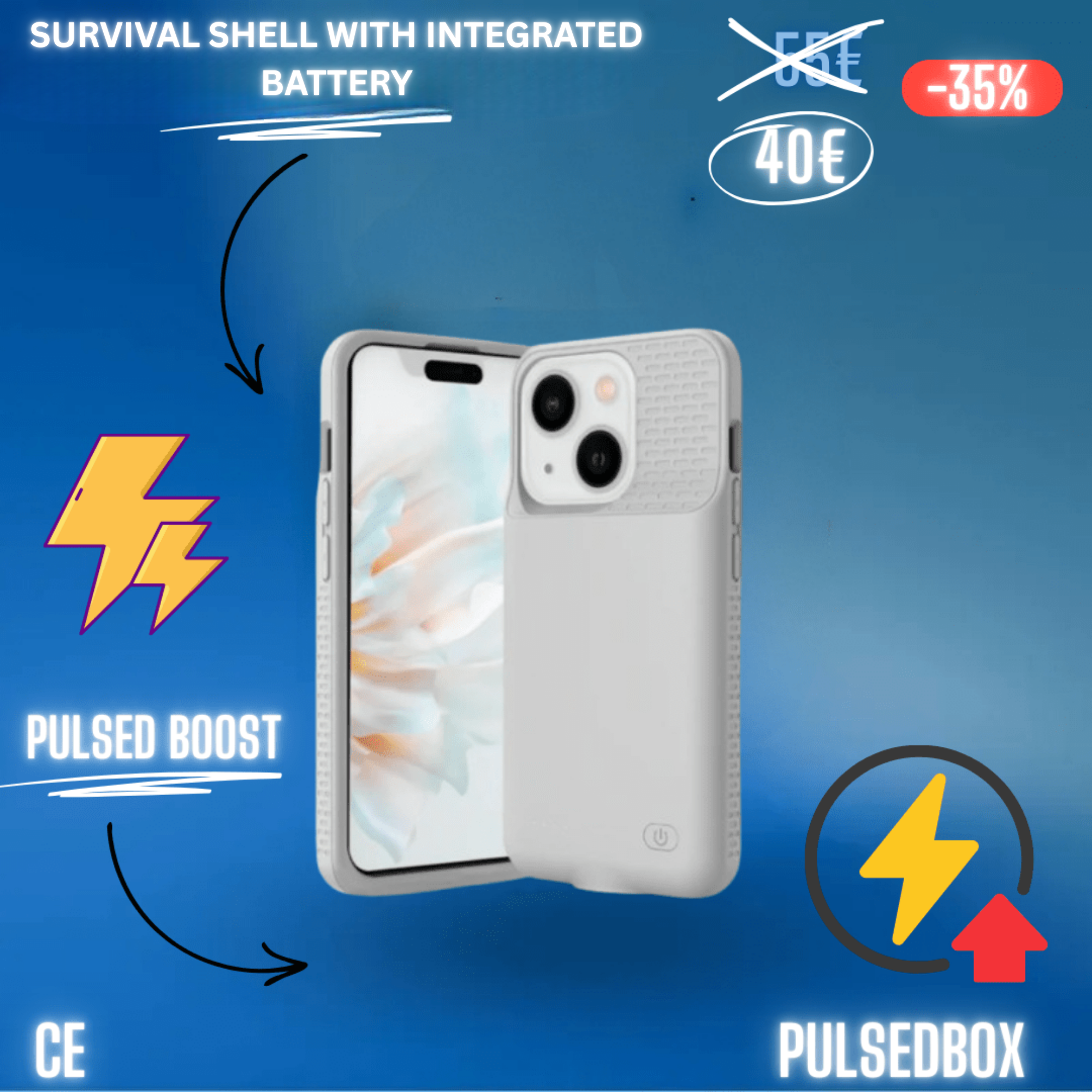Pulsed Boost: Case with integrated battery